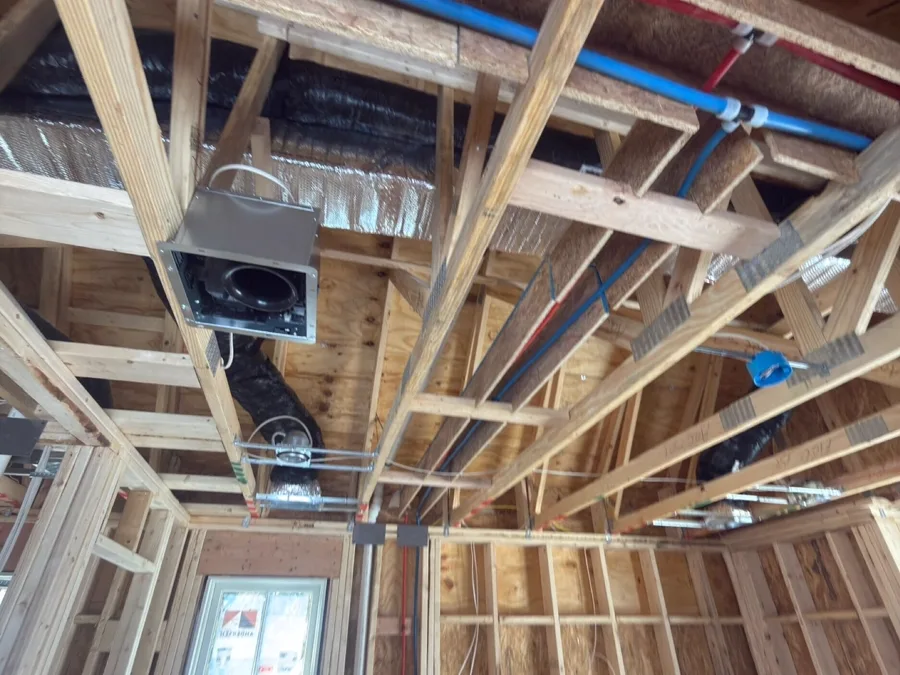 Hall bath ceiling mechanical rough-in